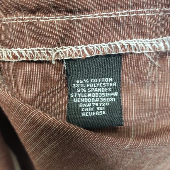 Buckle Black Shirt Mens Large Marled Athletic Fit Stretch Pearl Snap Long Sleeve - Picture 10 of 12